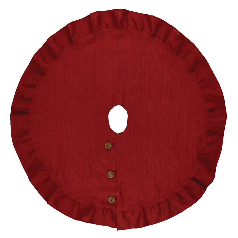 Jupe d'arbre de Noël en coton, 24", Rouge