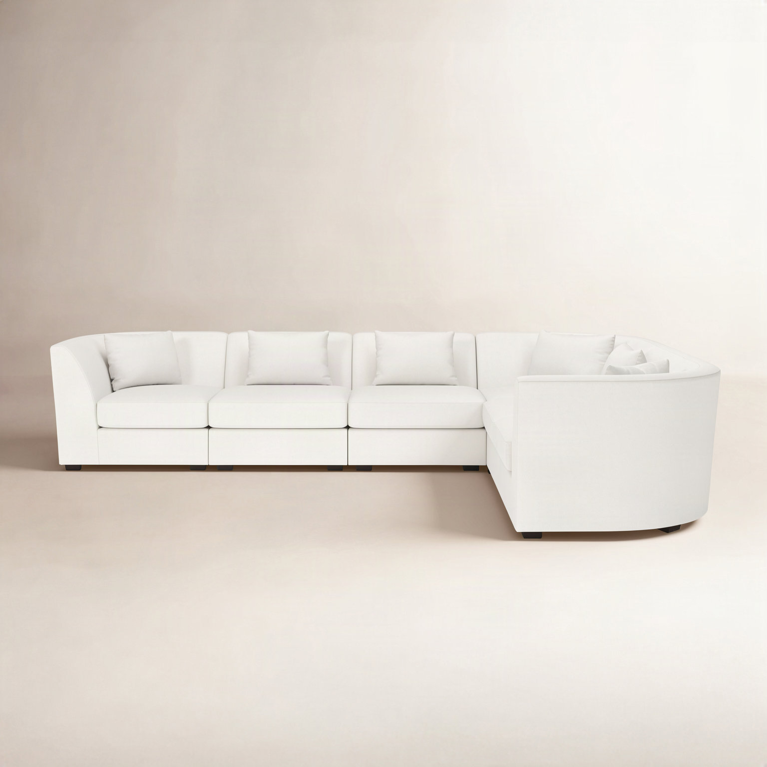 Krista Modular Sectional, Macarena Beige Basketweave