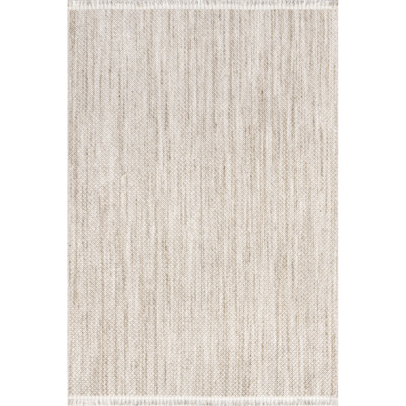  Zinnia Farmhouse Tasseled Area Rug, Rectangle 7'10" x 10'10"