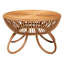 Table basse en rotin naturel avec pieds évasés - Table d'appoint Boho fabriquée à la main