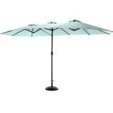 Double Sided Patio Umbrella. Large Rectangular. 100% Fabric. Easy Stop Function. Ideal For Garden, Poolside, Backyard Spot Outdoor Umbrella Rectangular - . Canopy. Effortless Shutting