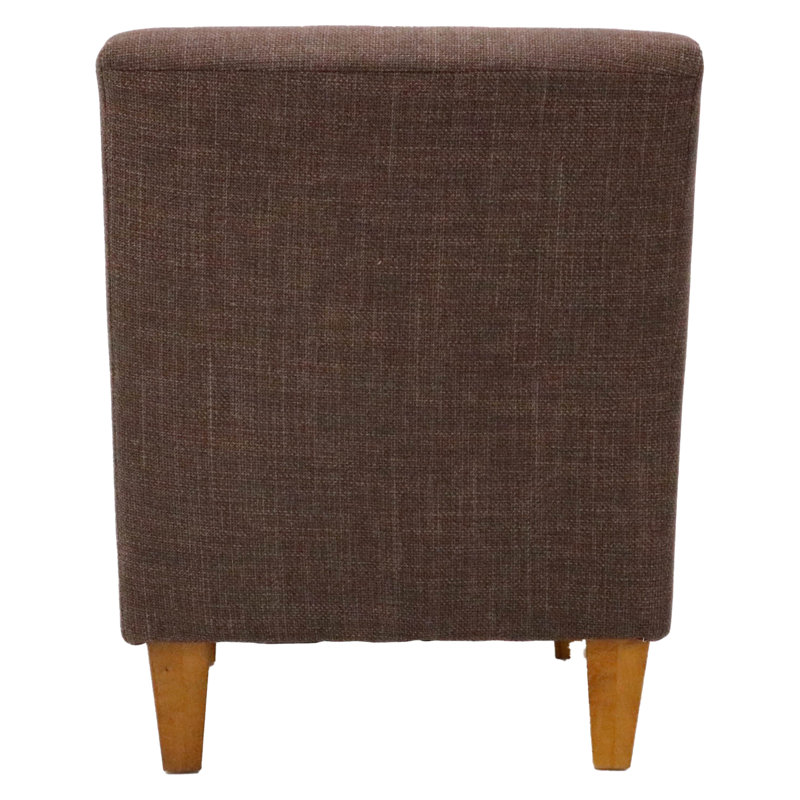 Wadhurst Upholstered Slipper Chair, Brown Polyester Blend, Light Brown