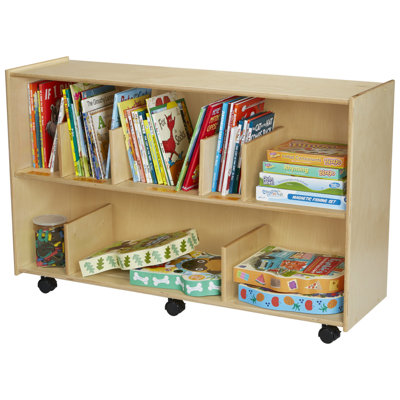 8 Compartment Manufactured Wood Book Display