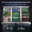 Coolski Beverage Refrigerator With 3 Doors, Commercial Back Bar Cooler For Beer Soda Wine, Counter Height Undercounter Display Fridge For Bar/home, Stainless Steel/led Lighting/etl Nsf Approved