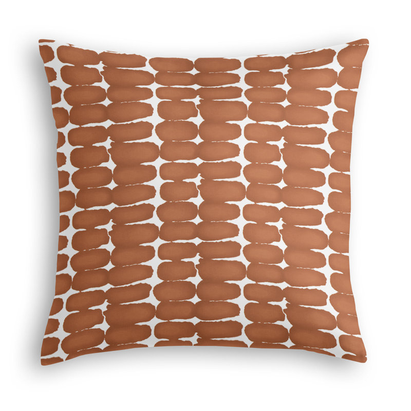 Housse et insert de coussin décoratif géométrique en polyester, Orange, 26 po x 26 po
