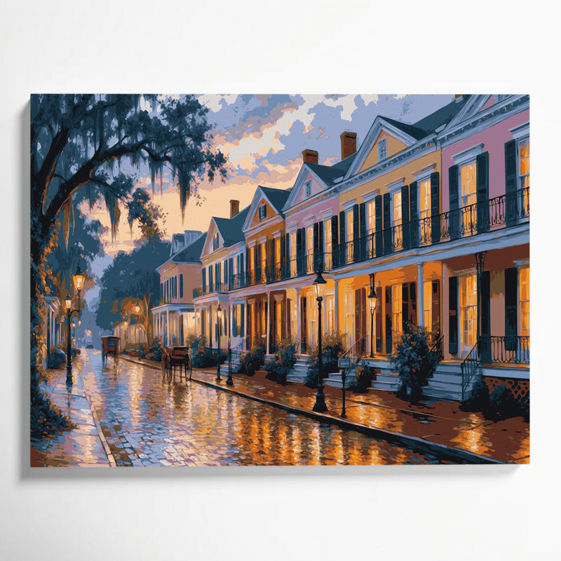 Art mural sur toile «Cities Charleston SC» gris, H 16 po x l 20 po