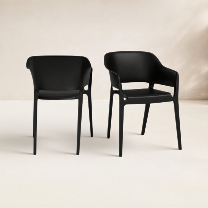 Fauteuil de salle à manger Bryn, Noir