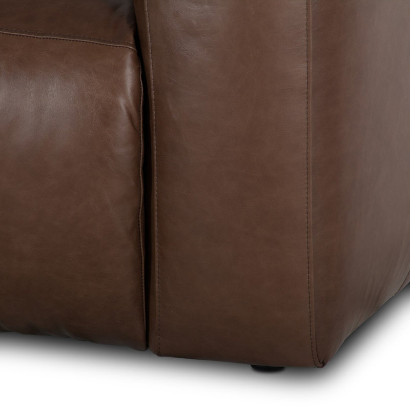 Radley 124" Leather Power Reclining Sofa, Sonoma Coco Top Grain Leather