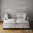 Somerdale Modern 4-Piece Armless Pit Sectional Sofa-1993060906