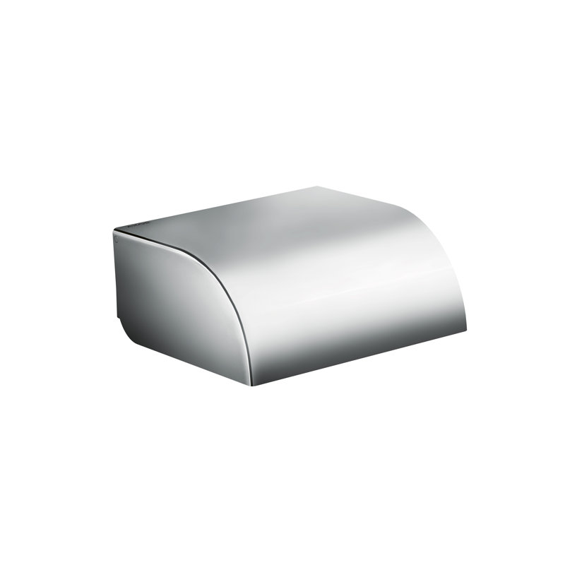Universal Circular Wall Mount Toilet Paper Holder, Chrome