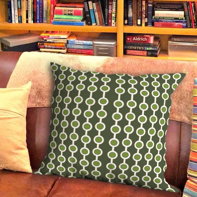 Geometric Outdoor Reversible Throw Pillow, 24" x 24"