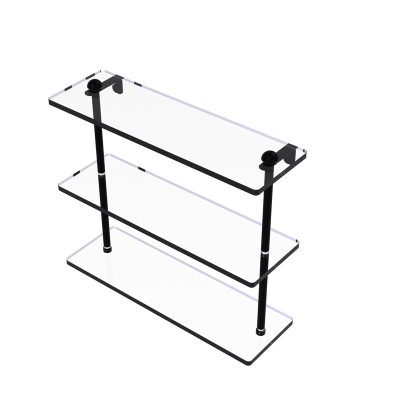 Gober 3 Piece Tiered Shelf, Matte Black