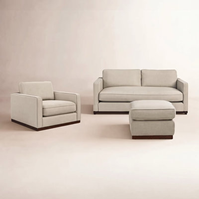 Bobbi 3-Piece Linen Living Room Set