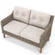 Brayden 52'' High-Density Polyethylene (HDPE) Wicker Outdoor Loveseat with Sunbrella Cushions