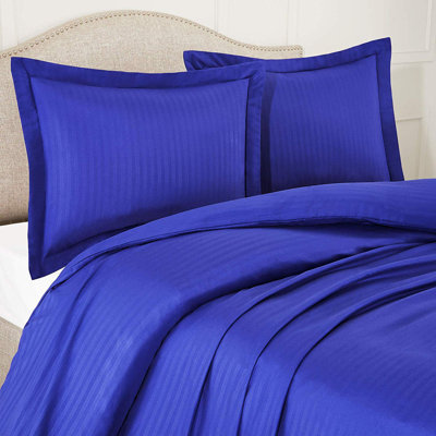 Dobby Polyester Striped Duvet Cover Set