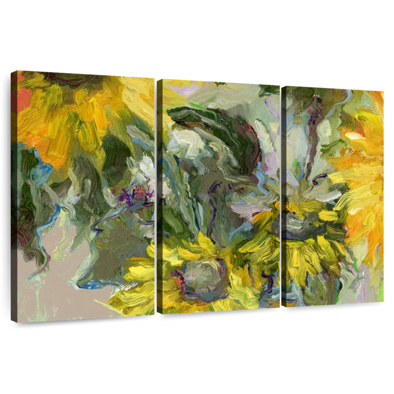 Harnek tournesols grunge, H 48 po x l 74 po