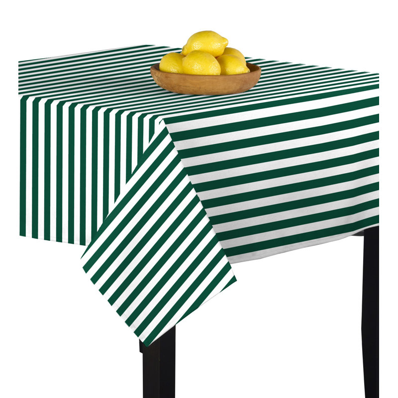 Caius Small Stripes Tablecloth, Green