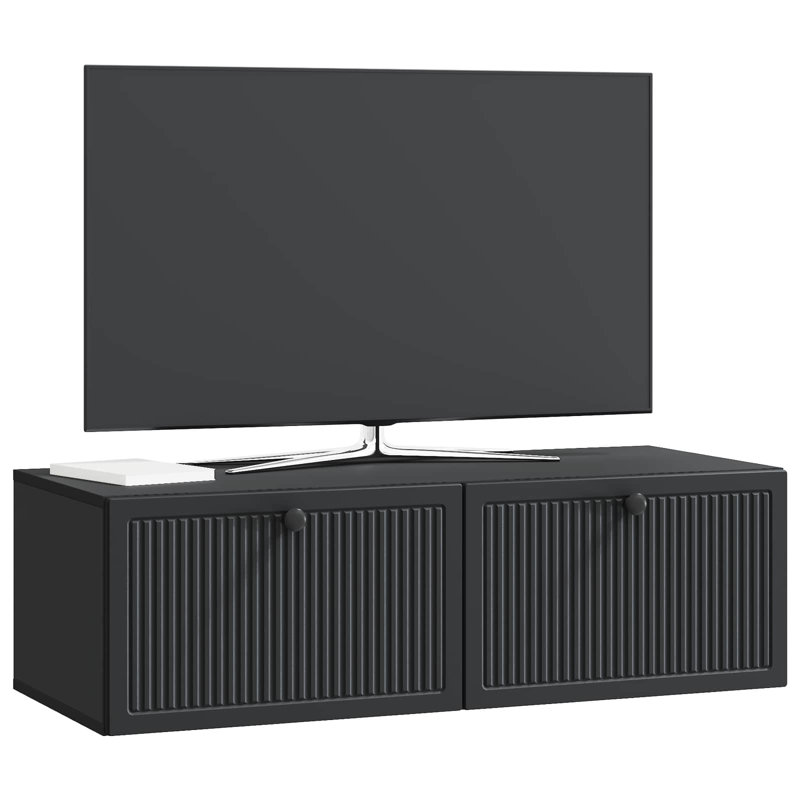 Unfinished TV Stand, Black, 30cm H x 98cm L x 41cm W
