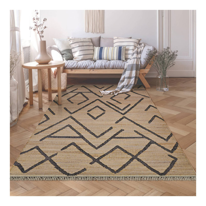 Tapis tissé à la main Eligah, Rectangle 6 pi x 9 pi