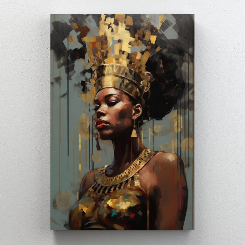 «Queen Black Woman», impression sur toile, H 36 po x l 24 po x P 1,25 po
