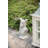 10.5"H Gray Cement Dog Bust Accent