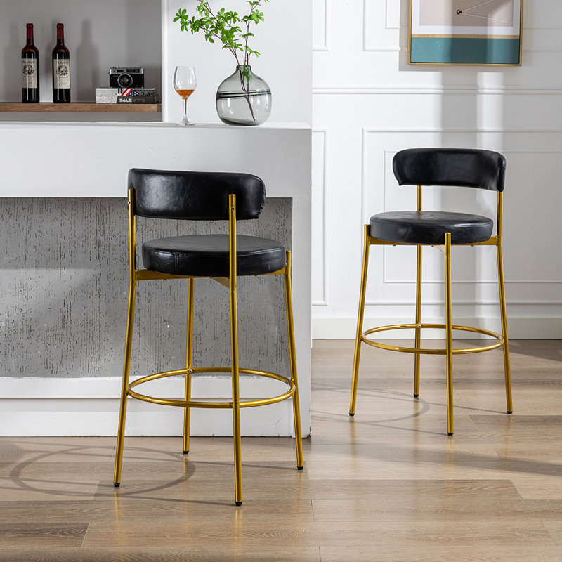 Tabouret de bar 29,1 po Pinuccio, Noir