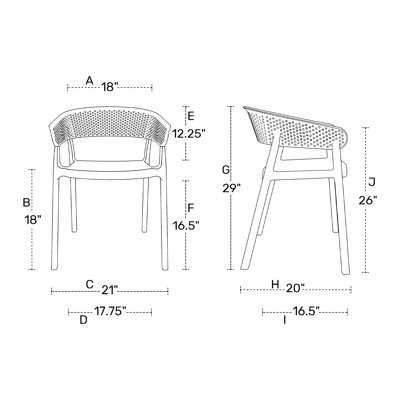 Delron 29'' H Outdoor Dining Armchair