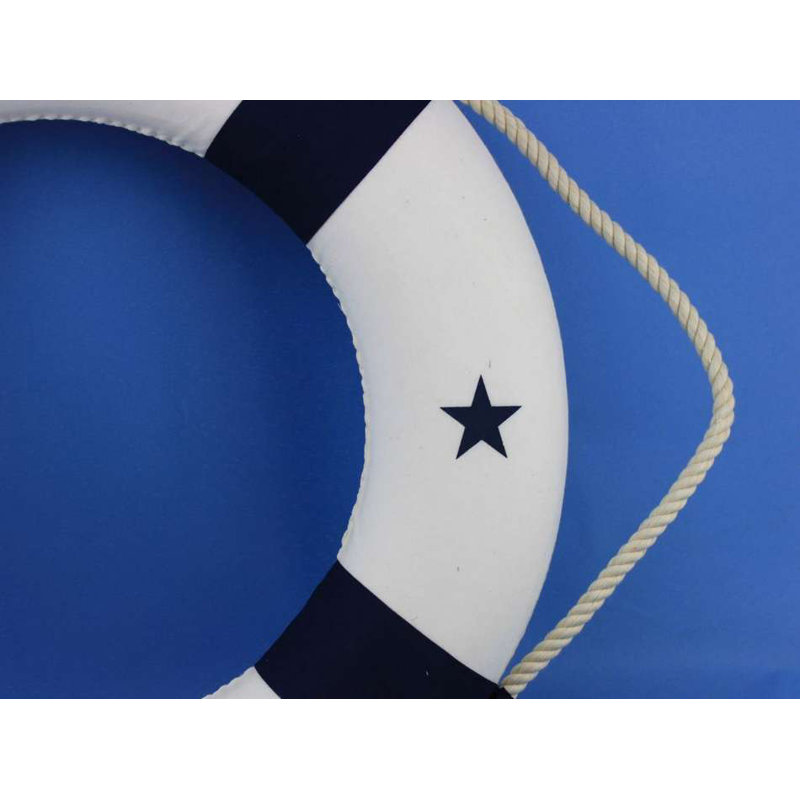 Décoration murale décoration ring life, Bleu/Blanc, H 15 po x l 15 po x P 2 po