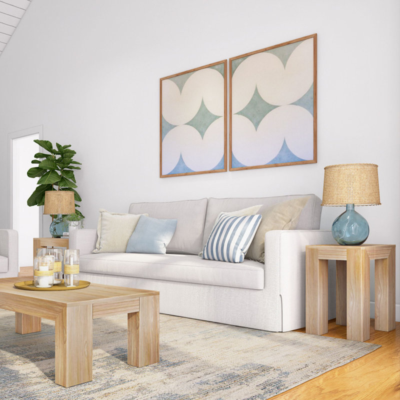 Calogero Solid Wood End Table, Blonde Wirebrush