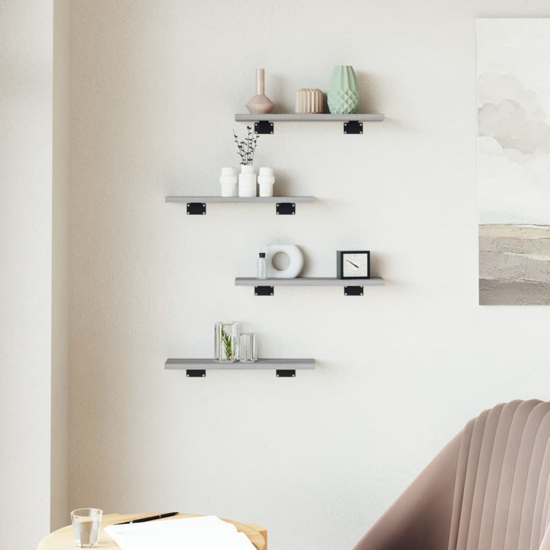 Thresa Bracket Shelf, Grey Sonoma, 0.6 in H × 15.7 in W × 3.9 in D