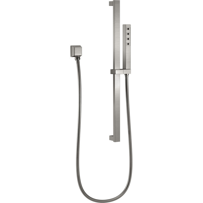 Douche à main avec barre coulissante H2Okinetic, pomme de douche à main à jet simple, douche à main à barre coulissante