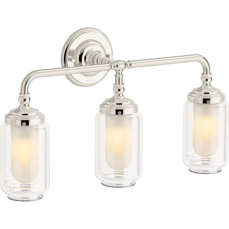 Artifacts 23 In. Three-Light Sconce, Polished Nickel