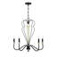 Style bougie 5 lumières classique/lustre traditionnel avec accents de bois Finnigan