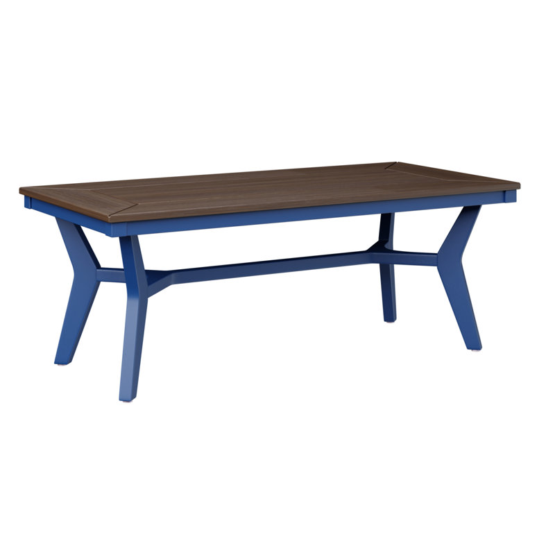 Table basse berlinoise Berlin, Bleu pacifique, Imbuia