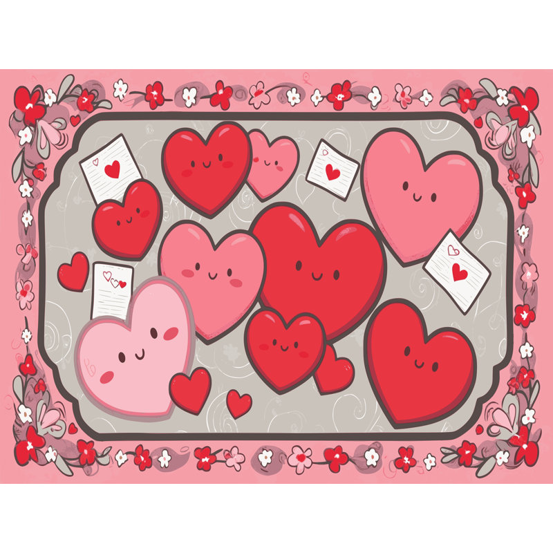 Tapis de Noël East Urban Home, Rectangle 7 pi x 9 pi