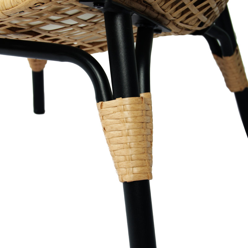 Fauteuil de patio modèle 4 avec coussin beige