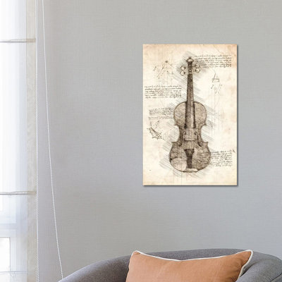 Violin by Cornel Vlad - Wrapped Canvas Graphic Art