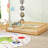 Queen Size Kids Floor Bed with Safety Rails and Door, Low Profile Pine Wood Bed for Independent Sleep, Natural-117497429-117497433