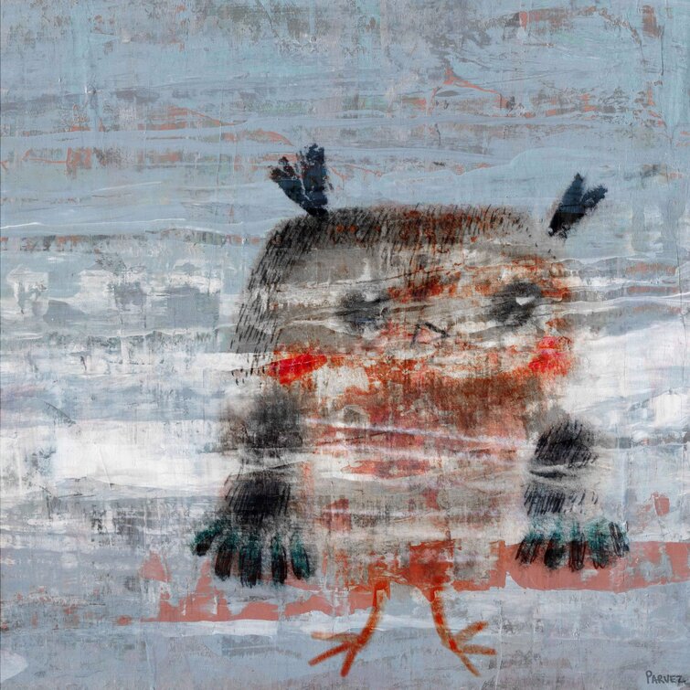 Owl Storm by Parvez Taj - Wrapped Canvas Painting