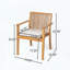 Ensemble de salle à manger 5 pièces en bois d'acacia robuste avec chaises de 400 lb
