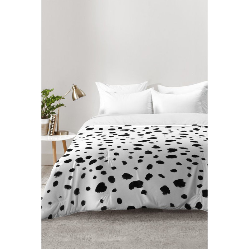 Rebecca Allen Modern & Contemporary Polyester Dots Comforter, King Comforter + 2 King Shams