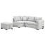 Grey L-shaped Bed Sleeper, Equipped With Movable Storage, Ports, Power Sockets And A Cushion Pull Out In Grey, 2 Frame