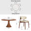 Ensemble de table de salle à manger rond en bois massif Mid-Century Farmhouse-1759204949-1758601139