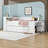 Full Wood Daybed with Twin Trundle, LED Light, 3 Drawers and Charging Station-650210237