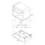 Table de chevet 2 tiroirs avec deux ports USB
