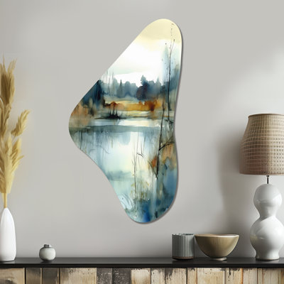 Betton - Asymmetric Lake, reproduction d'art murale en métal de forme unique