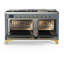 Majestic III Series 60 Inch Dual Fuel Range with 7 Sealed Burners, Griddle, in Blue Grey (Liquid Propane, Burnished Trim)-117886129-117886130-117886135