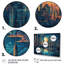 «Blue and Orange Artistic Tributes To The Art Deco», reproduction d'art sur toile-88537923-88537922