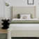 Boucle Upholstered Platform Bed with Soft Rounded Corners