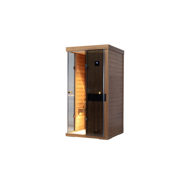 Mini One-Person Mahogany Sauna Room